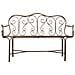 Panchina In Metallo 146,69x55,25x45,09/89,54h Cm Marrone - Foto miniatura 2