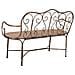 Panchina In Metallo 146,69x55,25x45,09/89,54h Cm Marrone - Foto miniatura 4