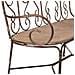 Panchina In Metallo 146,69x55,25x45,09/89,54h Cm Marrone - Foto miniatura 6