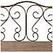 Panchina In Metallo 146,69x55,25x45,09/89,54h Cm Marrone - Foto miniatura 7