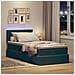 Letto con contenitore e LED Verde Scuro 100 x 200 cm Velluto - Foto miniatura 5
