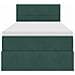Letto con contenitore e LED Verde Scuro 100 x 200 cm Velluto - Foto miniatura 8