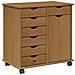 Mobile con Ruote con ruota Marrone miele 63,5 x 39 x 65,5 cm - Foto miniatura 1