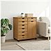 Mobile con Ruote con ruota Marrone miele 63,5 x 39 x 65,5 cm - Foto miniatura 3