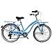 Bici Alluminio Da Donna Misura 26 City Bike Bicicletta Beach Cruiser Stile Americano Cambio 7v Completa Di Accessori Luci A Led - 46 Azzurro Pastello - Foto miniatura 1