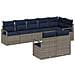 Set di divani 8 pcs Grigio polyrattan - Foto miniatura 1