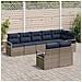 Set di divani 8 pcs Grigio polyrattan - Foto miniatura 3