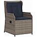 Panchina da giardino 2 pcs Grigio polyrattan - Foto miniatura 4