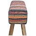 panchina 110 x 30 x 45 cm Pelle Vera Multicolore - Foto miniatura 5