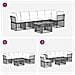 Set Divano da Giardino 7 pz Nero e Grigio scuro polyrattan - Foto miniatura 2