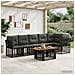 Set Divano da Giardino 7 pz Nero e Grigio scuro polyrattan - Foto miniatura 4