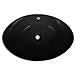 Lavandino Ceramica Ovale Nero Con Foro Di Scarico 59 X 38,5 Cm - Foto miniatura 4
