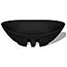 Lavandino Ceramica Ovale Nero Con Foro Di Scarico 59 X 38,5 Cm - Foto miniatura 6