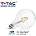 Lampadine Led E27 10w G125 Filamento Globo Luce Fredda Vt-1979 4424 - Foto miniatura 1