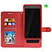 Custodia Smartphone Universale Portafoglio Rossa S Supporto + Specchio - Foto miniatura 4