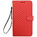 Custodia Smartphone Universale Portafoglio Rossa S Supporto + Specchio - Foto miniatura 5