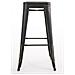 Sgabello Bar Joshua in Metallo I Sgabello Design Industriale E Scandinavian I Sgabello Senza Schienale Impilabile I Sgabello Bancone Alt. 77 CM Nero-Oro - Foto miniatura 2