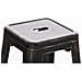 Sgabello Bar Joshua in Metallo I Sgabello Design Industriale E Scandinavian I Sgabello Senza Schienale Impilabile I Sgabello Bancone Alt. 77 CM Nero-Oro - Foto miniatura 3