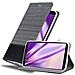 Custodia Compatibile Con Lenovo Google Nexus 6 / 6x In Grigio Nero - Coperchio Protettiva Con Chiusura Magnetica, Funzione Stand E Tasca Per Le Carte - Foto miniatura 1