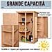 Capanno Attrezzi Da Esterno In Legno Abete Impermeabile 75x56x115 Cm - Foto miniatura 7