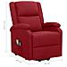 Poltrona Alzapersona Massaggiante Rosso Vino Tessuto - Foto miniatura 2