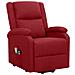 Poltrona Alzapersona Massaggiante Rosso Vino Tessuto - Foto miniatura 3