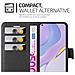 Custodia Compatibile Con Huawei Nova 7 5g In Nero Carbone - Coperchio Protettiva Con Chiusura Magnetica, Funzione Stand E Tasca Per Le Carte - Foto miniatura 4