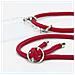 Catena Di Telefoni Cellulari Compatibile Con Huawei 6p In Rosso Rubino - Coperchio Protettivo In Silicone Con Anelli D'argento, Cinturino In Corda E Custodia Staccabile - Foto miniatura 2