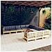 Set Divani Da Giardino 11 Pz Con Cuscini Grigi Massello Di Pino - Foto miniatura 1