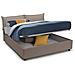 Letto Matrimoniale Lisa, Letto Contenitore Con Rivestimento In Ecopelle, 100% Made In Italy, Apertura Frontale, Adatto Per Materasso Cm 160x200, Tortora - Foto miniatura 2
