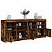 Credenza Con Luci Led Rovere Fumo 164x37x67 Cm - Foto miniatura 1