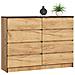 Cassettiera K140, 8 cassetti, 138x40x99 cm, Colore Quercia Craft - Foto miniatura 1