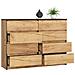 Cassettiera K140, 8 cassetti, 138x40x99 cm, Colore Quercia Craft - Foto miniatura 2