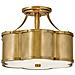 Lampadario Contemporaneo Chance Acciaio Ottone Antico Vetro 2 Luci E27 - Foto miniatura 1