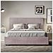 Letto Contenitore Imbottito 140x200 Microfibra Glicine Mika - Foto miniatura 4