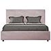 Letto Contenitore Imbottito 140x200 Microfibra Glicine Mika - Foto miniatura 1