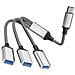 Adattatore Splitter Da Tipo C A Hub Usb A 3 Porte Silver - Foto miniatura 2