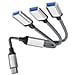 Adattatore Splitter Da Tipo C A Hub Usb A 3 Porte Silver - Foto miniatura 3