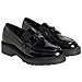 Combat Loafer Mocassino Pelle Scarpe Donna Nero Eu 38, Yw0yw01503 0gt - Foto miniatura 1