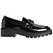 Combat Loafer Mocassino Pelle Scarpe Donna Nero Eu 38, Yw0yw01503 0gt - Foto miniatura 2