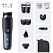 Set Regolabarba e Tagliacapelli All-in-One Series 7 Autonomia 120 Minuti Colore Nero / Blu - Foto miniatura 2