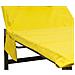 Lettino Mare Microfibra Lettino Con Cuscino E Tasche Modello Fluo Lettino Giallo - Foto miniatura 2