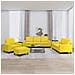 Set di Divani 4 pz Giallo Chiaro in Tessuto - Foto miniatura 2