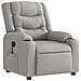 Poltrona Reclinabile Massaggio Elettrica Grigio Nuvola Tessuto - Foto miniatura 6