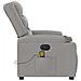 Poltrona Reclinabile Massaggio Elettrica Grigio Nuvola Tessuto - Foto miniatura 7