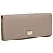 Portafoglio Da Donna Loulou Effetto Granulato Con Placca Metallica Con Logo, Taupe - Foto miniatura 2