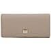 Portafoglio Da Donna Loulou Effetto Granulato Con Placca Metallica Con Logo, Taupe - Foto miniatura 1