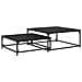 Tavolino da salotto 2 pcs Rovere Nero Legno multistrato - Foto miniatura 7
