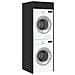 Mobiletto per lavatrice Rovere Nero 67,5 x 68 x 200 cm - Foto miniatura 3