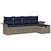 Set Divano da Giardino con cuscino 5 pcs Poly Rattan - Foto miniatura 1